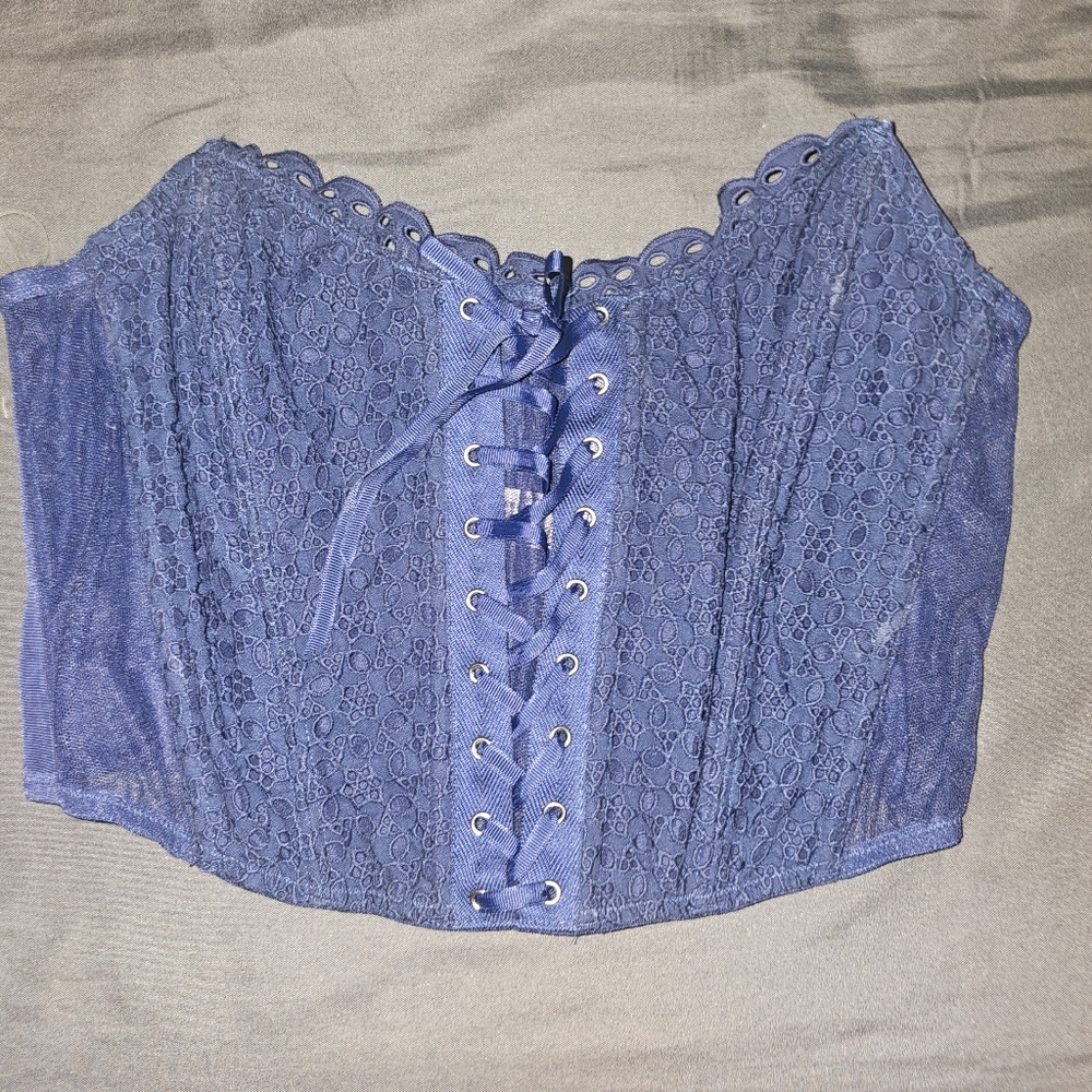 Lace corset bra top